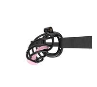 Lightweight Penis Cage with Urethral Catheter & 4 Sizes Rings, Chastity Device with Elastic Auxiliary Belt & Invisible Lock for Man Penis Exercise Bondage Gear & Accessories