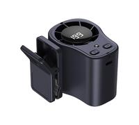 Lightweight Personals Cooling Fan with LED Display, 360 Rotation & Strong Airflows Desk Clip on Bladeless Handheld Rechargeable