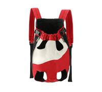 Lightweight Pet Backpack Carrier for Small Dogs & Cats - Easy-Fit Adjustable Straps, Basic Legs-Out Design, Durable for Daily Use (Fits Pets Under 15lb) (Red-White Color-Blocked, X-Large)