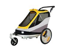 Lightweight Pet Stroller Can Be Connected to Bicycle Pet Trailer, Large Space Dog and Cat Cart, Go Out to Play Cart for Dogs/Cat On The Trip (Color : Yellow)