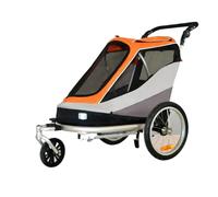 Lightweight Pet Stroller Can Be Connected to Bicycle Pet Trailer, Large Space Dog and Cat Cart, Go Out to Play Cart for Dogs/Cat On The Trip (Color : Orange)