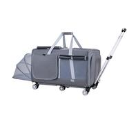 Lightweight Pet Stroller Pet Trolley Box, Large Multi-Dog Cat Bag, Portable Stroller Backpack for Dogs/Cat On The Trip (Color : D)