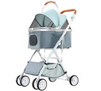 Lightweight Pet Stroller with Aluminum Frame, Removable Carrier, Foldable Pet Cart for Dogs and Cats, 4-Wheel Design for Easy Travel and Comfort
