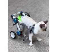 Lightweight Pet Wheelchair for Cats & Dogs Foldable Rear Support Cart for Disabled Animals XXS Size for Paralyzed Hind Legs - & Easy to Use