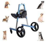 Lightweight Pet Wheelchair for Dogs - 4 Wheel Support for Front and Rear Legs Ideal for Injured or Paralyzed Pets Mobility Aid for Rehabilitation.