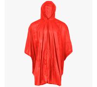 LIGHTWEIGHT PEVA biodegradable HOODED PONCHO - Red