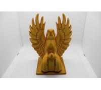 Lightweight Phoenix Bookend by K E Kreations - 3D Printed Shelf or Window Decor - 3 Colors - Mythical Bird Design - Unique Home Accent - Handmade Modern Sculpture (Gold)
