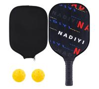 Lightweight Pickleball Paddles Set of 2, Fiberglass Pickleball Paddle with 4 Pickle Balls, Durable Racket for Beginners, Pros, Men, Women, Adults, Kids (Red, Pickleball Paddles Set of 1)