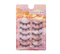 Lightweight Piece Colorful Blue-Violet Gradient Fake Eyelashes Natural Festival Looking Eyelashes Music Makeup