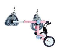 Lightweight Pink Dog Wheelchair With Harness,Dogs Scooter ,Adjustable Pets Wheelchair ( Size Xxs)