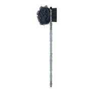 Lightweight Plastic Back Scrubber for Shower with Stiff and Soft Bristles Bath Dual-Sided Long Handle Back Scrubber Men and Women Quick-Drying(Nero)