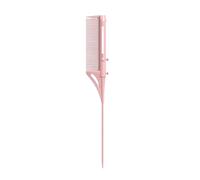 Lightweight Plastic Comb Hair Dyeing Fine-Toothed Pointed Comb Multi-Functional Detangler Hairbrush With Measuring Scale multifunctional(Pale red)