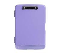 Lightweight Plastic Folder Side-Opening A4 Folder Multi-Functional Writing Board Large Capacity Hangable with Pen Box Neat(Lila)