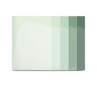 Lightweight Plastic Folder Thickened L-Shaped Transparent 3-Page Multi-Layer Insert Folder Large Capacity Easy to Carry Neat(Grn)