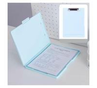 Lightweight Plastic Folder Thickened Multi-Functional A4 Writing Board with Pen Slot Large Capacity Folder Storage Box Neat(Blu)