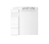 Lightweight Plastic Folder Thickened Transparent Hard Writing Board Folder Can Hold 50 Sheets of A4 Paper Multi-Functional Neat(5 pcs)