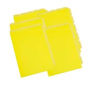 Lightweight Plastic Folder Thickened Transparent L-Shaped Multi-Layer A4 Folder Large Capacity and Multi-Functional Neat(Gelb)