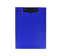 Lightweight Plastic Folder Thickened Vertical Writing Pad A4 Folder Foldable with Pen Holder Large Capacity Easy to Carry Neat(Donker Blauw)