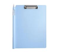 Lightweight Plastic Folder Thickened Writing Board Multi-Functional Folder with Pen Holder Can Hold 120 A4 Sheets of Paper Neat(Blu,A4)