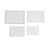 Lightweight Plastic Serving Tray Set of 4 - Multifunctional Tea Trays, Key & Stationery Holders, Fruit Platters for Home & Office, Odorless, White Color