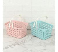Lightweight Plastic Shower Basket with Hollow Design for Air Circulation, Suitable for Storing Bath Essentials, For Fruits, and Vegetables, Equipped with Portable Handles (31.5 * 21.5 * 14.5cm)