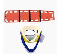 Lightweight Plastic Spine Board Stretcher with Neck Brace & Head Bed for EMT, Ambulance, Sports Field Use - Durable Rescue Equipment for Quick Patient Transport