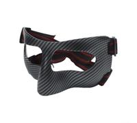 Lightweight Polycarbonate Face Guard With Adjustable Strap For Football And Basketball For Impact Protection On Nose For Bridge Cheekbones Black Color(Black+Red Band)