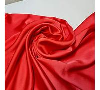 Lightweight Polyester Silk Charmeuse - Silky Satin Fabric with Luxurious Finish | Dressmaking, Bridal, Prom, Décor, Crafts | 44" (112cm) Wide | Sold in Pre-Cut Lengths (Coral Pink, 1 Meter)
