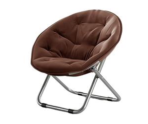 Lightweight Por Folding Moon- Spacious Camping & Beach ol Perfect for Fishing Dorms Lofts & Reading - Cozy Brown Outdoor Relaxat