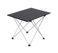 Lightweight Portable Aluminum Folding Table - Compact Outdoor Camp Table for BBQ, Fishing, Market Stalls - Rollable Design for Easy Transport (L)