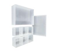 Lightweight Portable Clear Organizers Boxes Easy Stacking for Desk Drawer Small Space Arrangement Organization Stackable Storage Containers