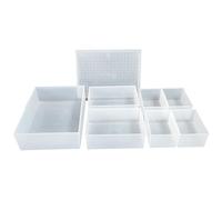 Lightweight Portable Clear Organizers Boxes Easy Stacking for Desk Drawer Small Space Arrangement Organization Stackable Storage Containers
