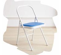 Lightweight Portable Foldable Yoga Chair for Beginners - Iyengar Balance Tool for Back Pain Relief Ideal Yoga Accessory for Home & Studio Use (Blue)