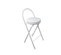 Lightweight Portable Folding Bar Stool with Backrest & Footrest - No Assembly Required Dining Chair for Kitchen Backyard Balcony - Ideal for Smals