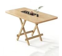 Lightweight Portable Folding Dining Table - 47x28 inch Drop Leaf Kitchen Desk for Camping & Home, Multifunctal Square Wooden Design for Indoor/Outdoor Use