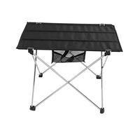 Lightweight Portable Folding Picnic Table Aluminum Alloy BBQ Desk Non-Slip Nylon Surface for Outdoor Camping Picnics Backyard Parties Small Silver Stand