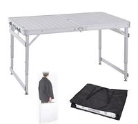 Lightweight Portable Folding Table - Aluminum Easy Setup & Storage Ideal for Camping Picnics Garden Events Travel Outdoor Activities with Carry Handle