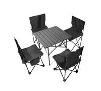 Lightweight Portable Folding Table & Chairs Set - Perfect for Camping, Picnics, Outdoor Events & Family Gatherings - Easy Transport, Quick Setup, Unique Egg Roll Design for Ultimate Convenience