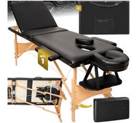Tectake Massage Table 3-Zone Daniel, Padding + Bag - Black