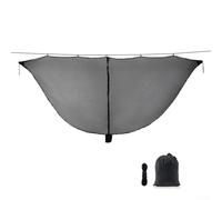 Lightweight Portable Net for Hammocks & Camping - 340 cm x 140 cm Breathable 210T Nylon Fly Shield with High-Density Mesh, Compact Fold(Black)