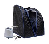 Lightweight Portable Personal Steam Sauna Spa 1000W Personal Home Spa with Folding Chair & Remote, 2L Steam Generator for Detox & Relaxation Indoor/Outdoor Use, 9-Level Heat Timer