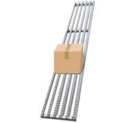 Lightweight Portable Plastic Roller Conveyor Stand - 30cm x 300cm Splicable Roller Slides for Easy Unloading & Transport Ideal for Warehousing & Logistics Solutions.