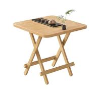Lightweight Portable Square Folding Dining Table - 47x28in Drop Leaf Kitchen Desk for Indoor/Outdoor Use - Perfect for Camping, nics, and Smals