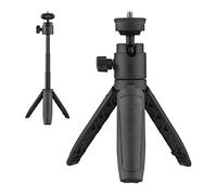 Lightweight Portable Tripod Extendable Stand Handle Grip with 4 Levels Adjustable Height Rotatable Cold Shoe Mount 1 Inch Screw for Phone Camera Selfie Video Recording Live Stream Photography