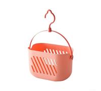 Lightweight Portable with Hook, Hanging Bathroom Storage Lightweight | Basket Organizer for Dorm, Gym & Travel, Plastic Toiletry Bin with Multiple Compartments, White Gray Pink Blue