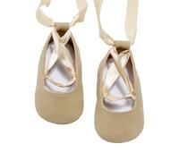 Lightweight Prewalker Shoes with Flexible Rubberized Outsole and Ribbon Providing Comfort for Baby First Step Soft Soles Baby for Girls with Anti Slip Bottom Elegant Design Crib Perfect