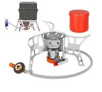 Lightweight Propane Stove for Hiking, Foldable Outdoor Burner with Tank Adapter, Accessories, Cooking with This Small Camping Cook, Adaptability to Various Utensils, With Its