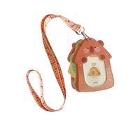 Lightweight PU Card Holder Sleeve Feature Playful Design and Multi Functional Pocket for Travel and Work Cartoon Card Case