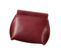 Lightweight PU Leather Coin Purse with Release Tab, Red | PU Leather Compact Organizers for Cash Card Jewelry and Small Items Daily Use Travel Essential Case Practical