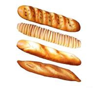 Lightweight PU Simulated Bread Set for Effortless Arrangement in Various For Displays (A)